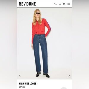 RE/DONE 90s high rise loose jeans size 28